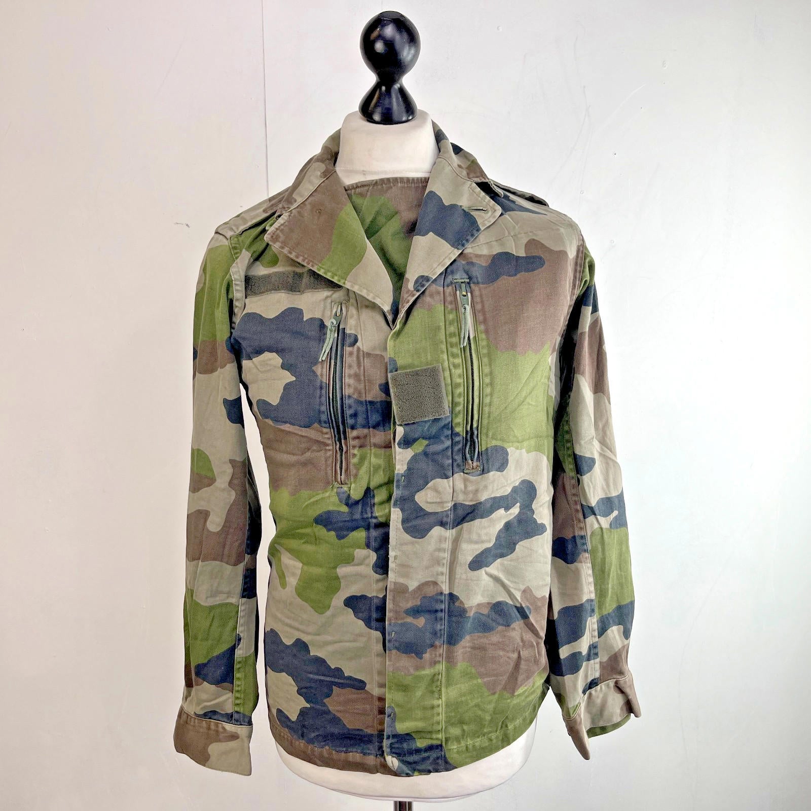 Vintage Socovet French Army Combat Shacket Jacket Camouflage size 88 M (UK Small)