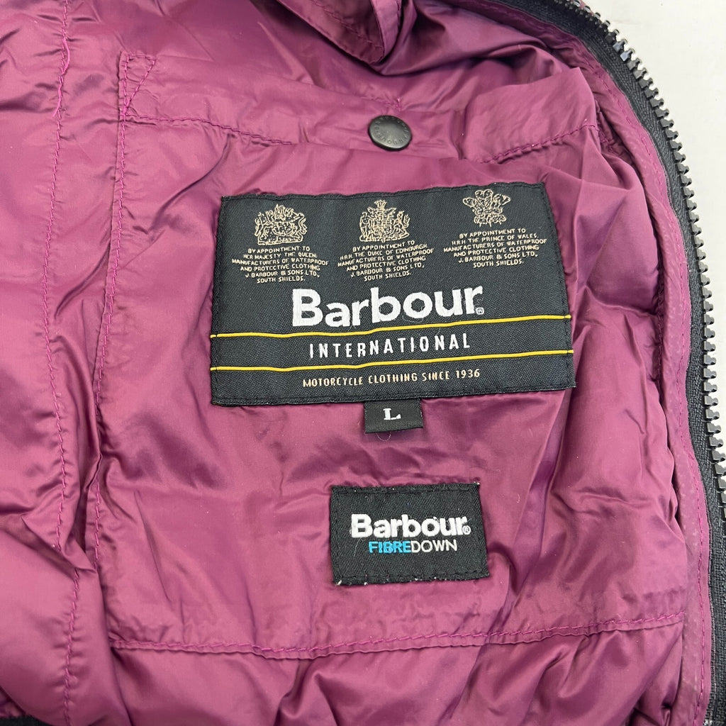Barbour International Hatfield Men's Quilted Gilet Burgundy Red size Large