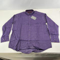 Cotton Valley Long Sleeve Shirt Purple Weave Button Down Collar UK size Medium