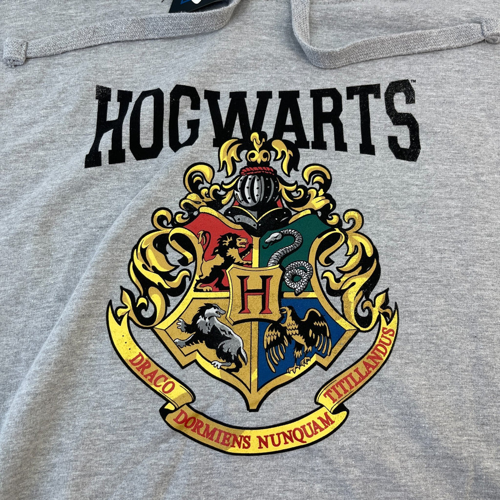 Harry Potter Hogwarts Unisex Pullover Hoodie Official Licensed Grey size 2XL New