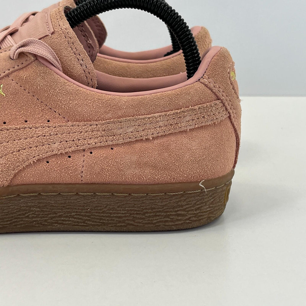Puma Women's Palermo Trainers Suede Low Top Gum Sole in Pastel Ping UK size 6