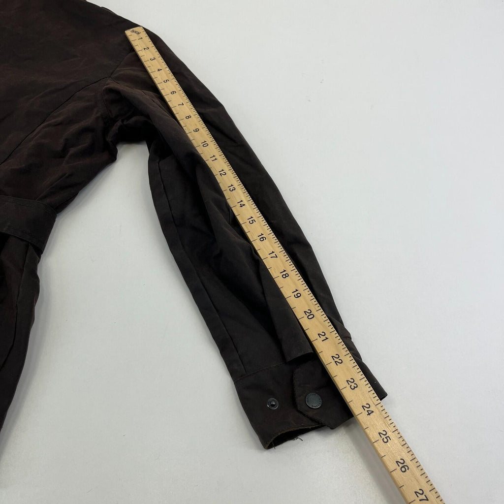 Crane Womens Waxed Cotton Jacket with a Belt Brown size Medium