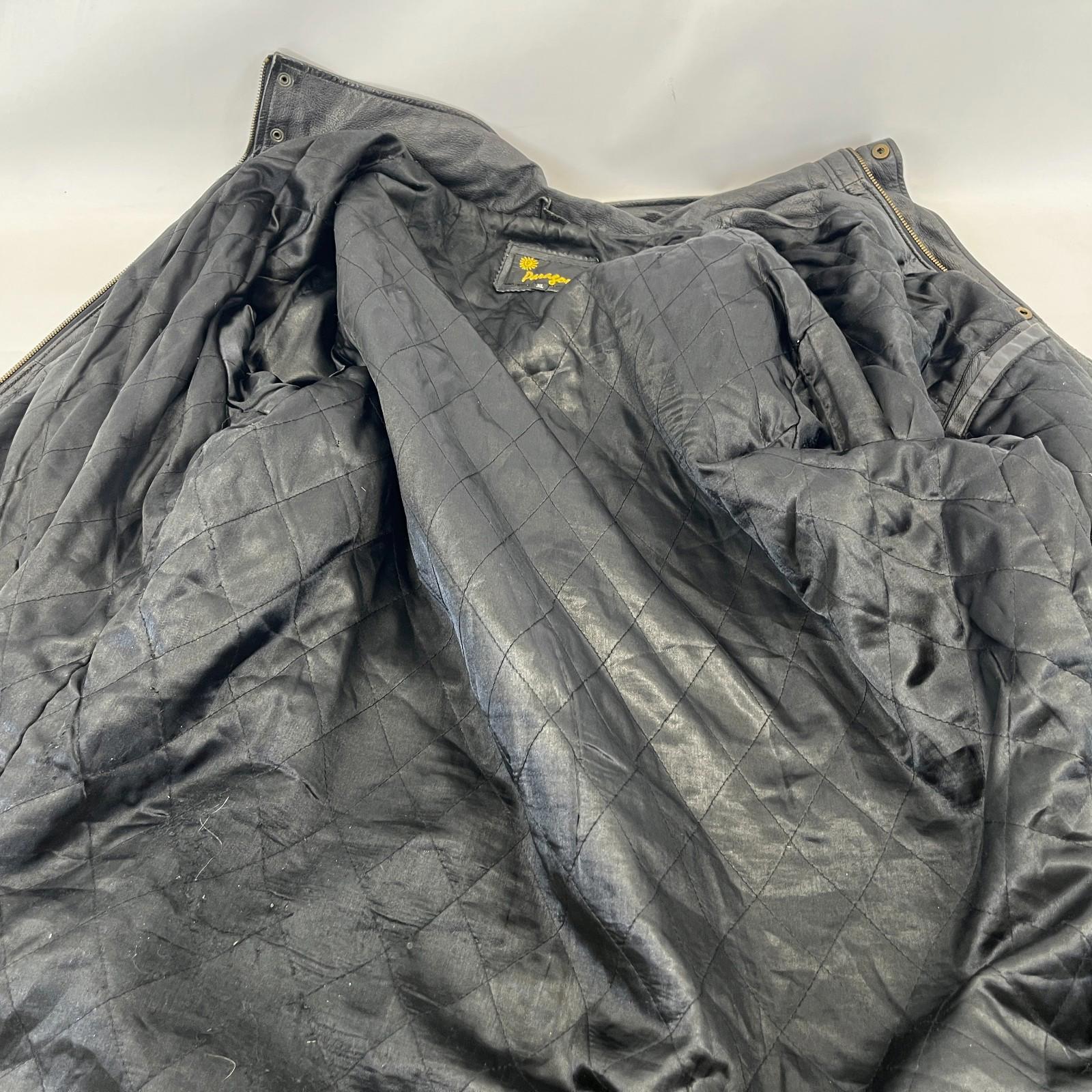 Paragon Mens Mid Length Leather Jacket Coat size XL in Black