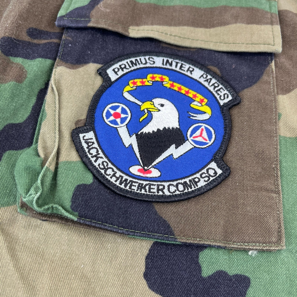 Original US Civil Air Patrol Uniform Jacket with Badges Camo Green Small X-Short
