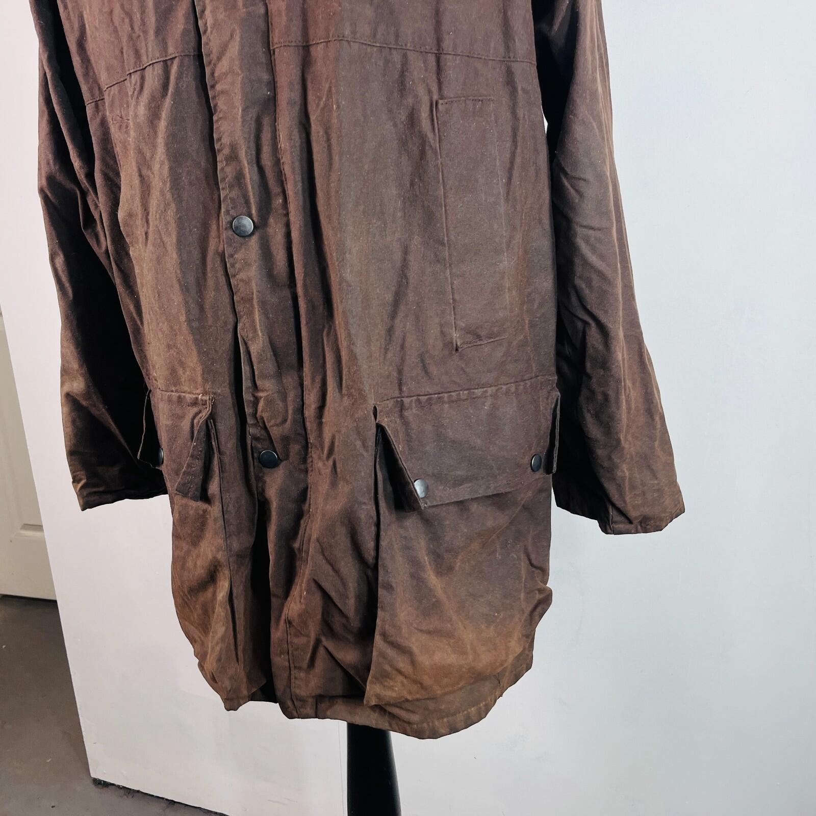 Everdeen Squire Women’s Brown Waxed Cotton Jacket with Hood size XL
