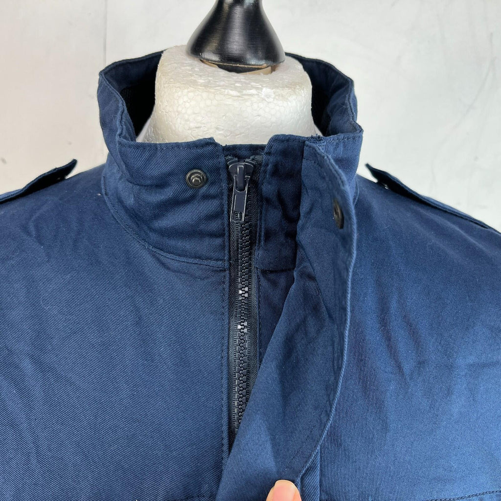 Polizia Locale Milan Police Parka Jacket in Navy Blue with Badges size 2XL
