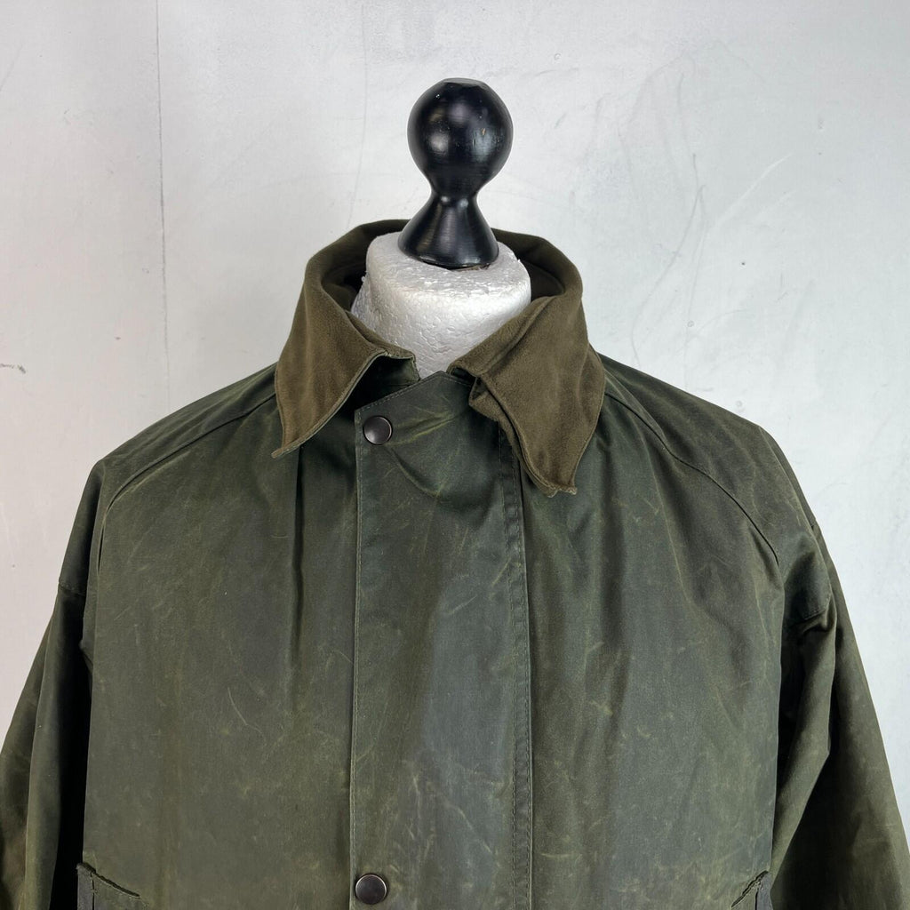 Claydon Insulated Wax Jacket Mens Medium Green Full Zip Hunting Country Cotton