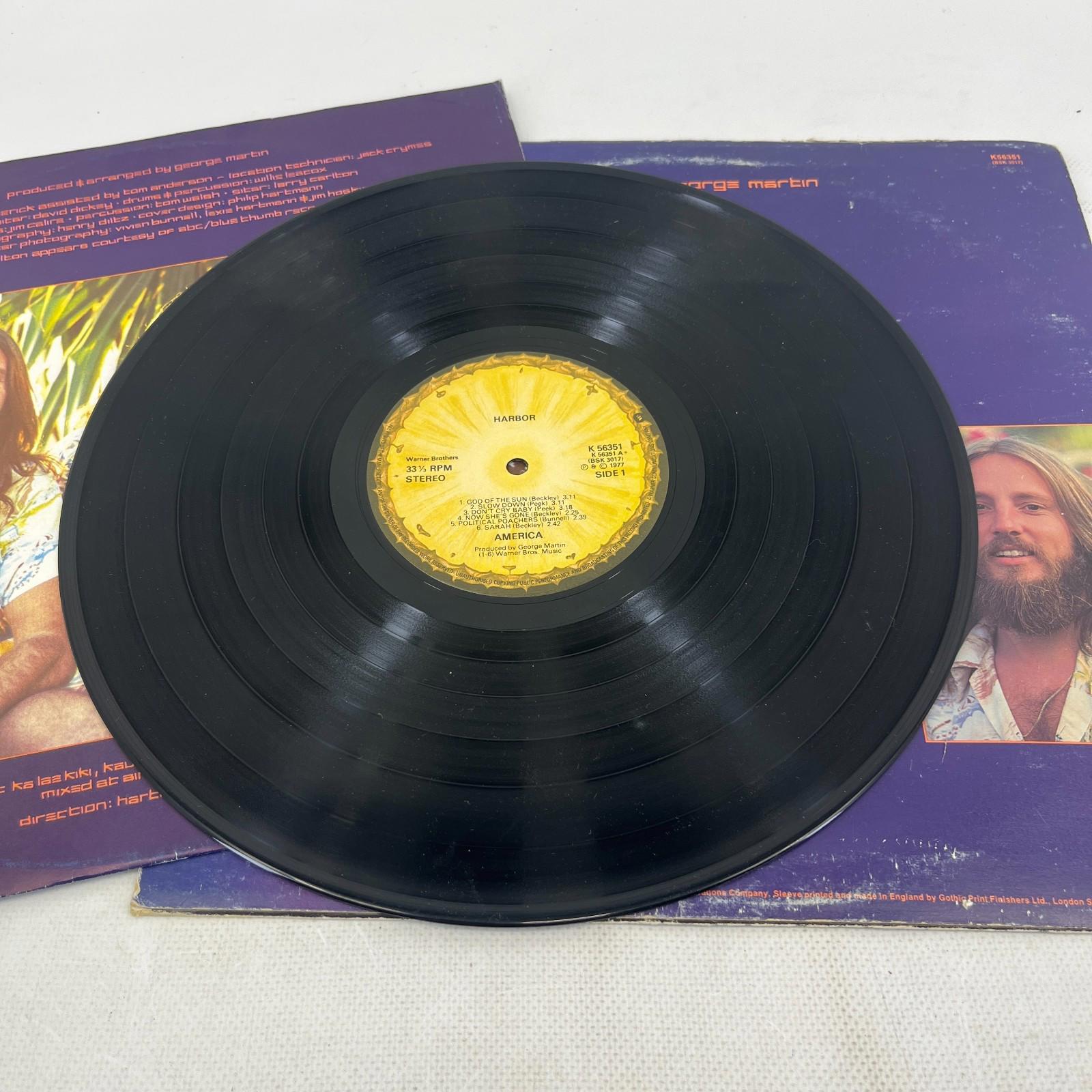 America - Harbor - 1977 UK 12 Track 12" Vinyl LP - VG+/VG+