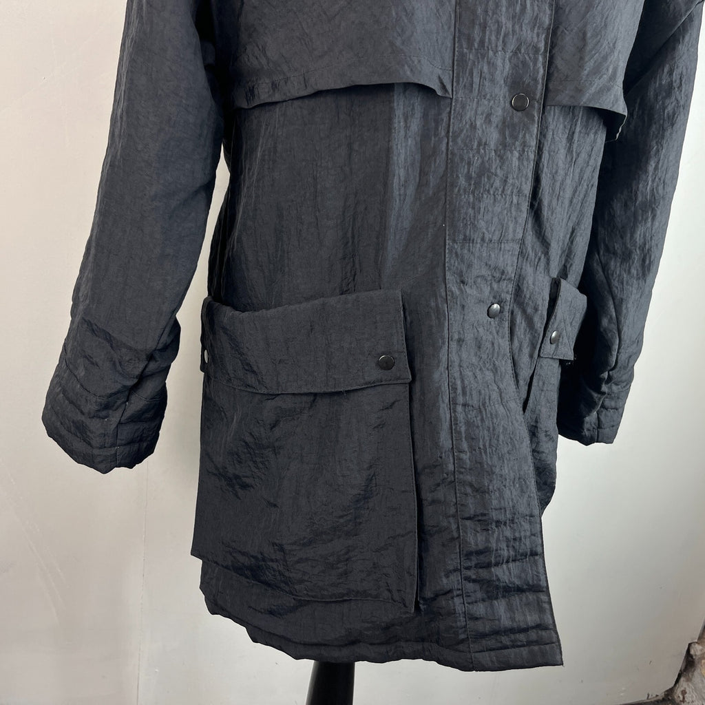 Genuine Macintosh Women's Insulated Mac Rain Trench Coat in Black UK size 12