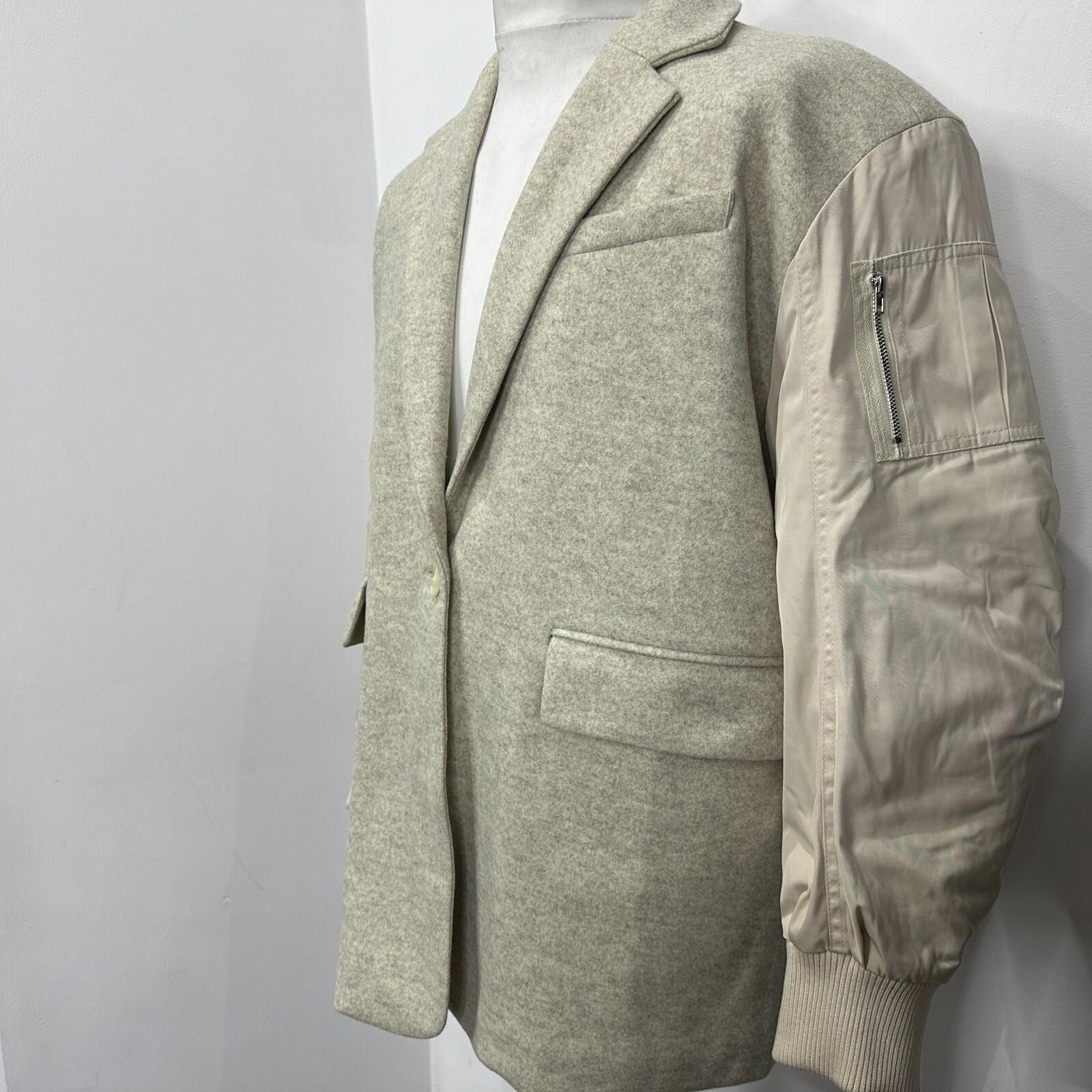 Nasty Gal Oversized Coat Jacket in Cream UK size 10 - Quilt Lined & Super Soft