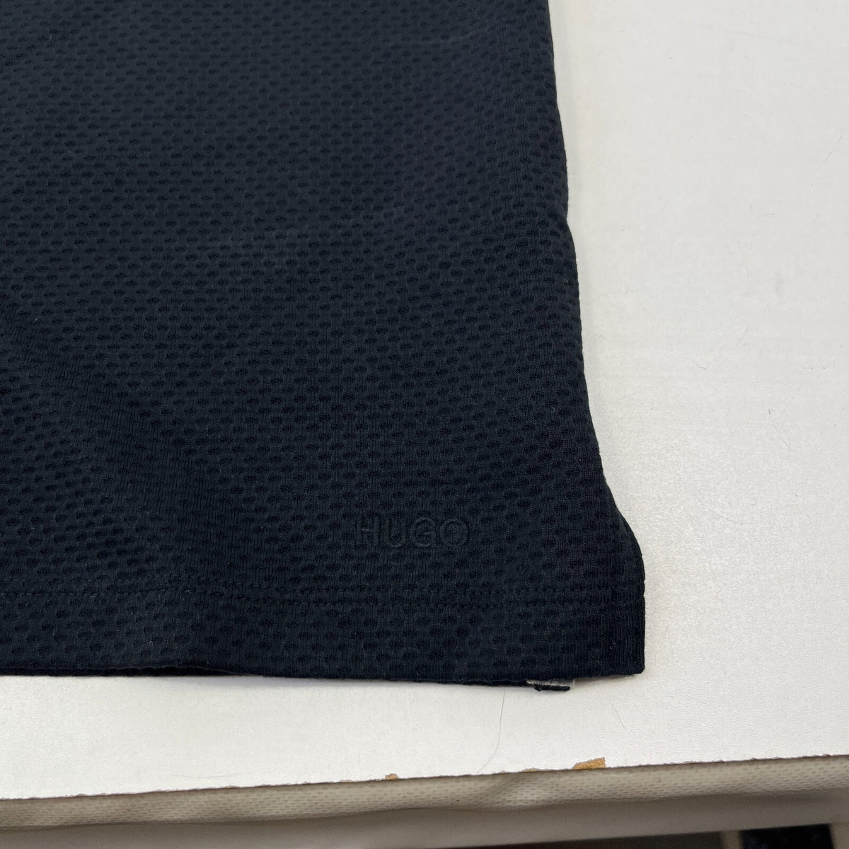 Hugo Boss Men's Heavyweight Cotton Polo Shirt in Black size Medium
