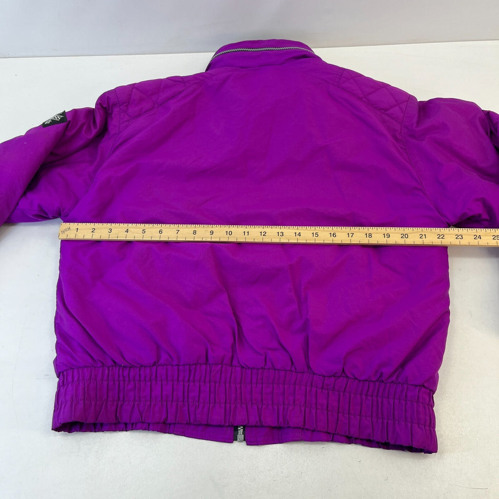 Skiss Women's Vintage Ski Jacket Made in France EU size 40 Pink & Blue - P2P 22"