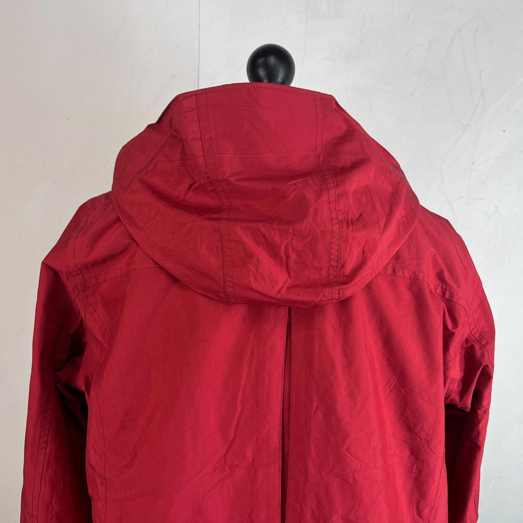 LL Bean Women's Waterproof Parka Vintage Field Country Coat in Red size XL