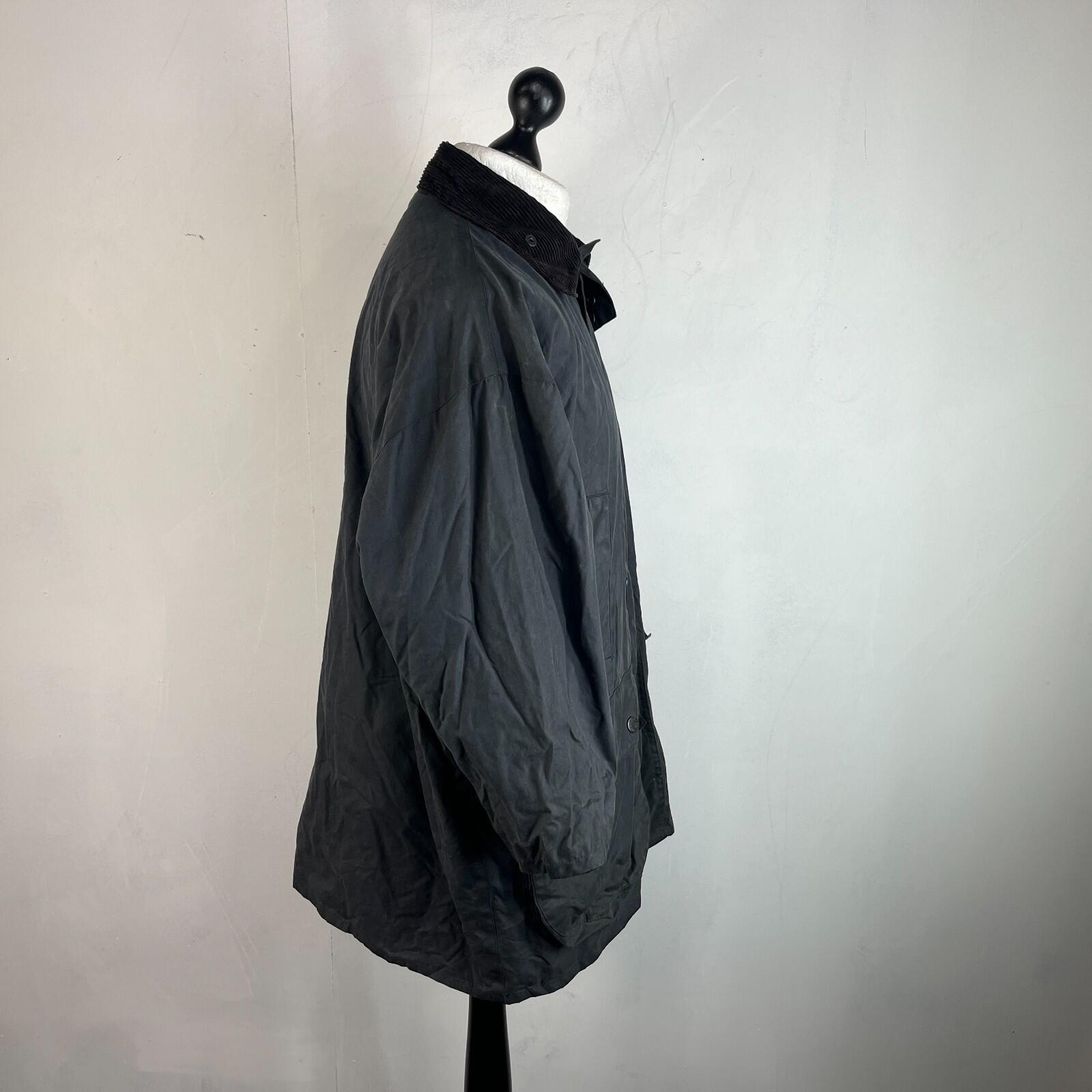 Mc Orvis Wax Jacket Mens size M Black Waxed Coat Made in the UK