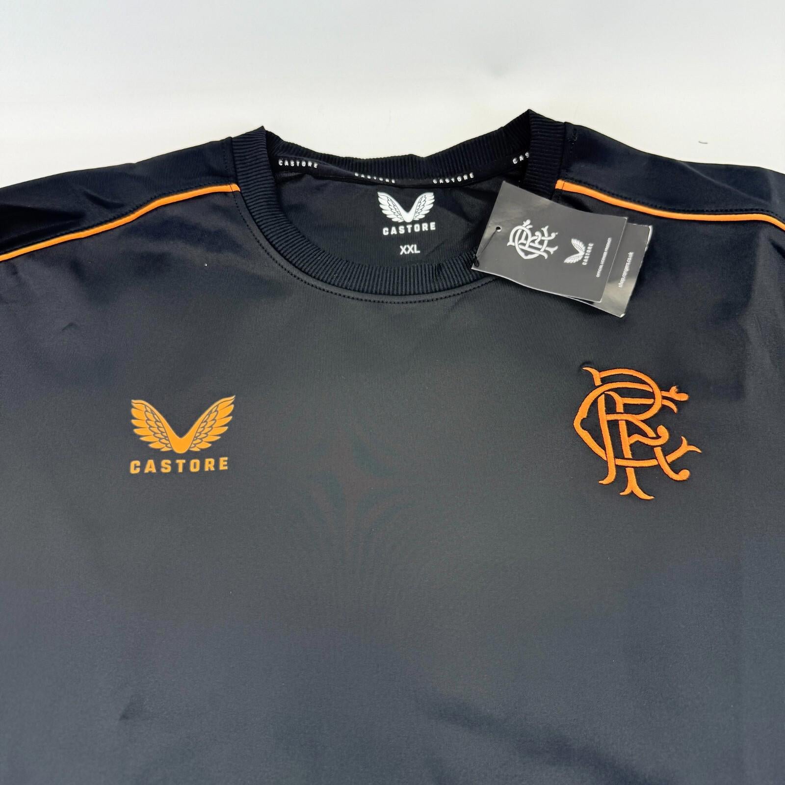 Castore Glasgow Rangers FC Football Matchday Sweatshirt size 2XL Black & Orange