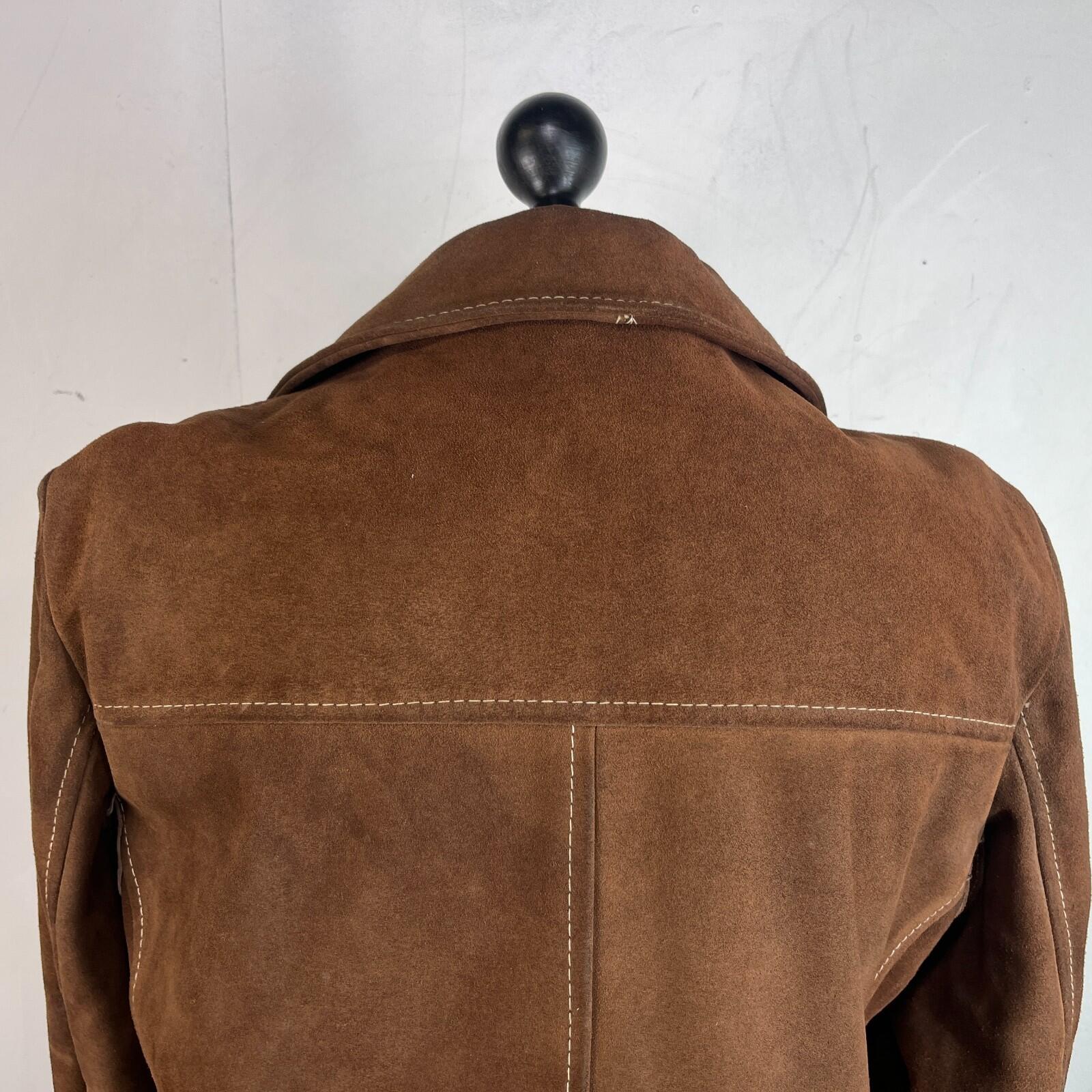 Vintage Excelled Heavy Suede Leather Rugged Wear Jacket size 44 Made in Canada