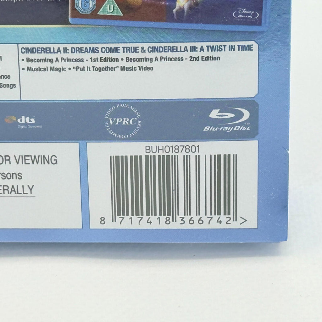 Disney Cinderella 1-3 Boxset Blu-ray 2012 - 3 Movie Collection New & Sealed