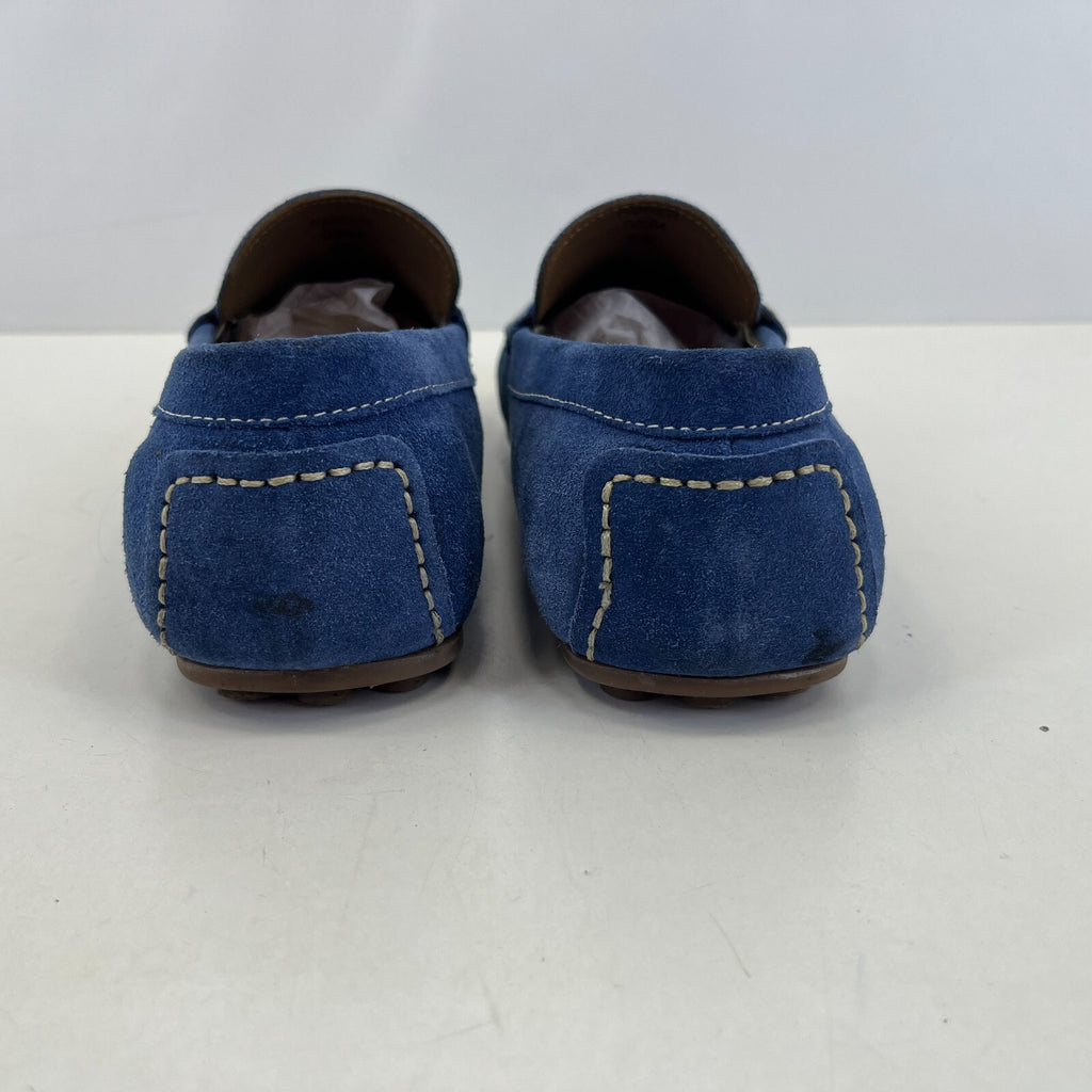 Chatham Parker Shoes Men’s Suede Leather Moccasin Loafers size 8 Admiral Blue