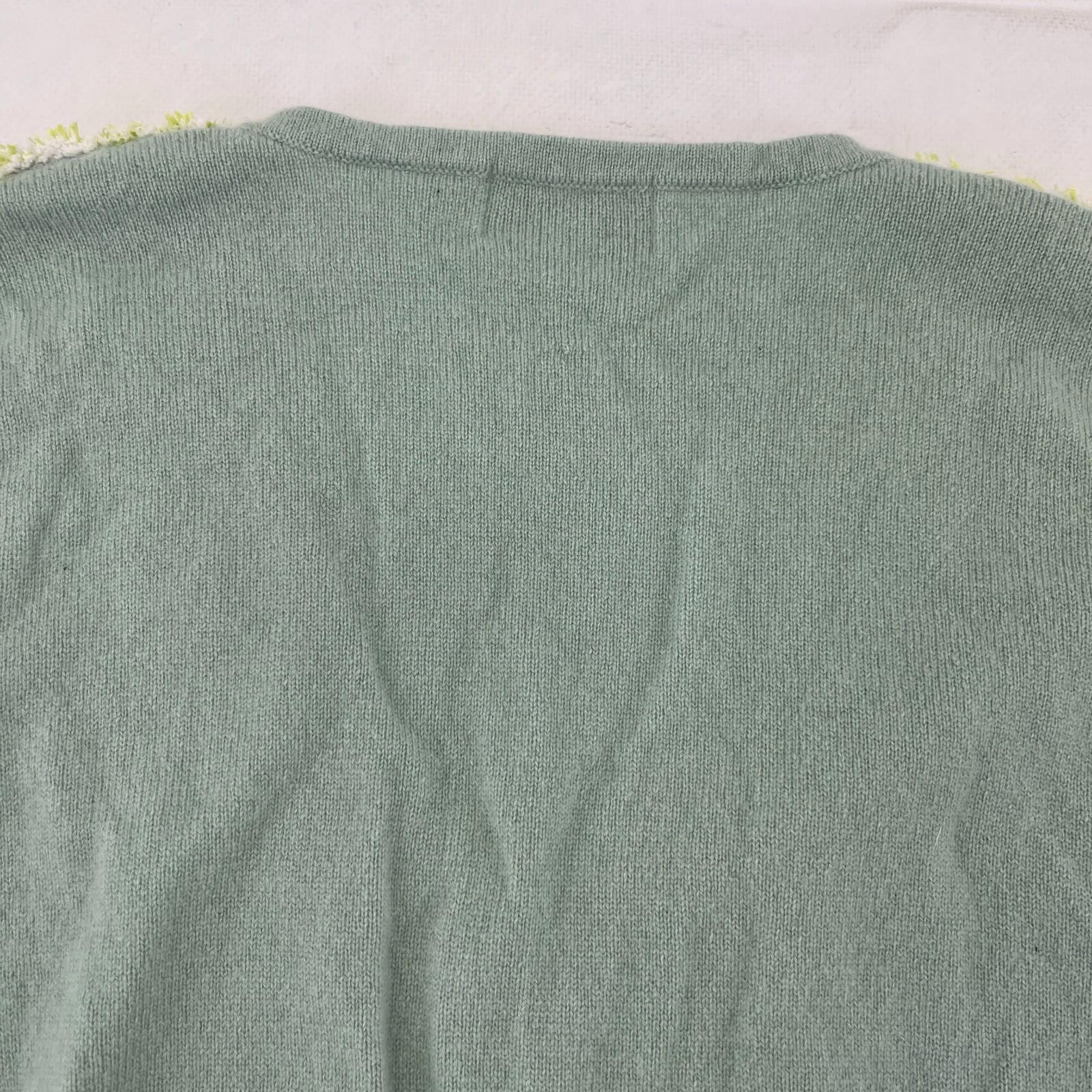 Vintage Lyle & Scott 100% Cashmere Sweater Jumper in Green UK Women's size Small