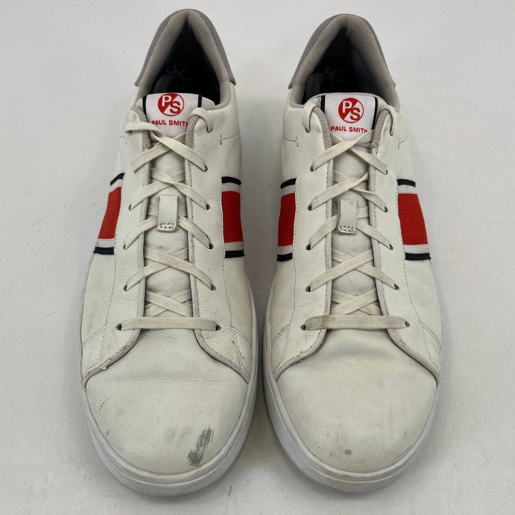 PS By Paul Smith Trainers Men's White & Red Striped Trainers size UK 11 - EU 43