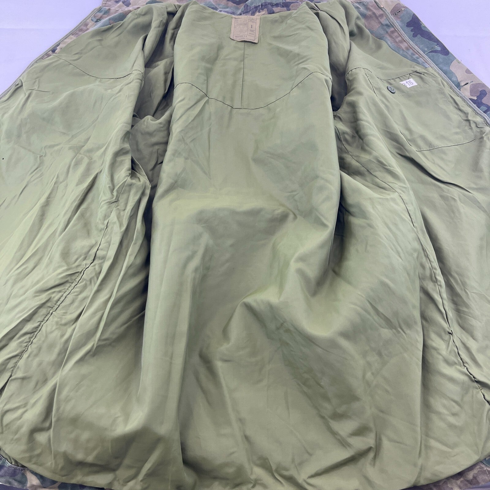 Spanish Military Army Issue Waterproof Combat Jacket Woodland Camouflage size L
