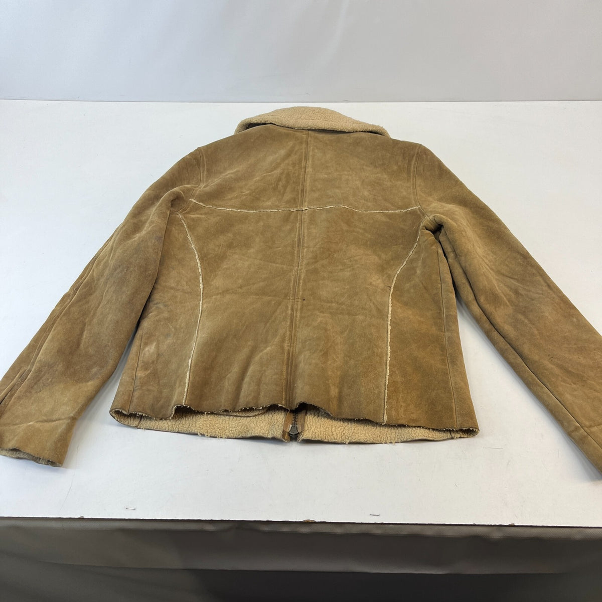 Vintage GAP Suede Leather Jacket Fleece Lined Ladies size Medium