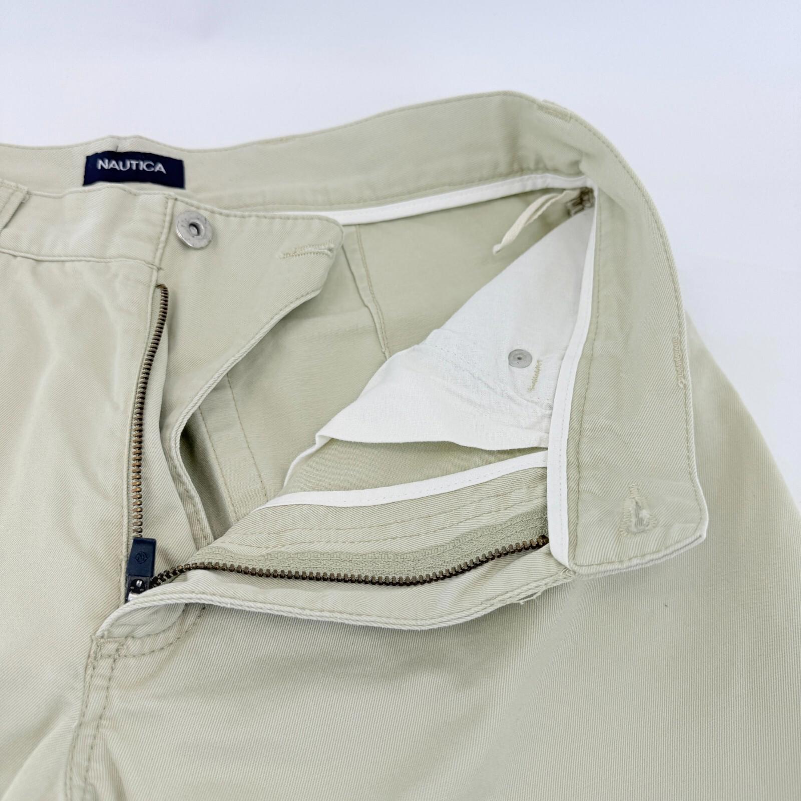 Nautica Men's Chino Jeans in Light Beige W33" L30" 100% Cotton Straight Leg VGC