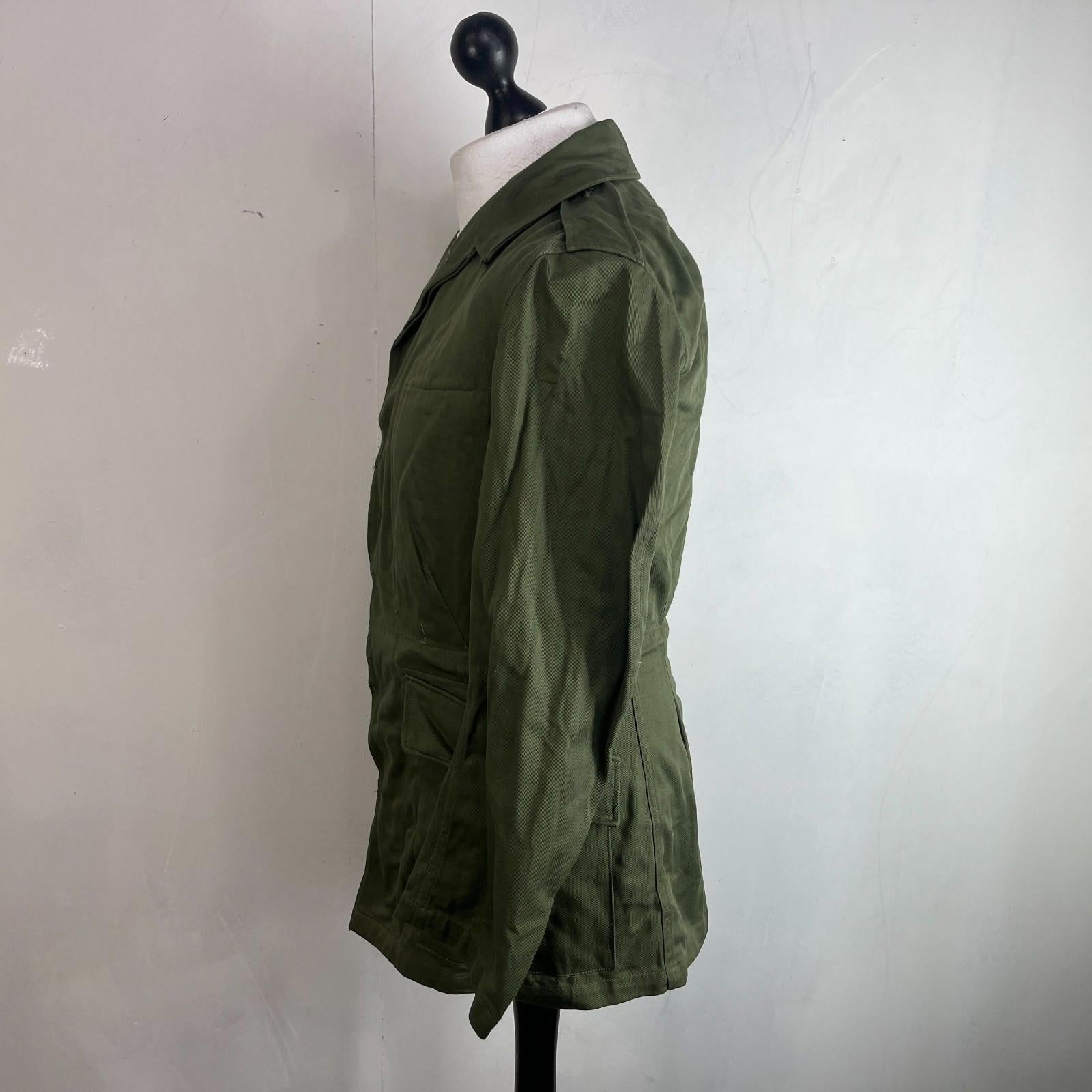 Vintage 1962 British Army James Smith & Co Olive Green Overall Jacket Size 4