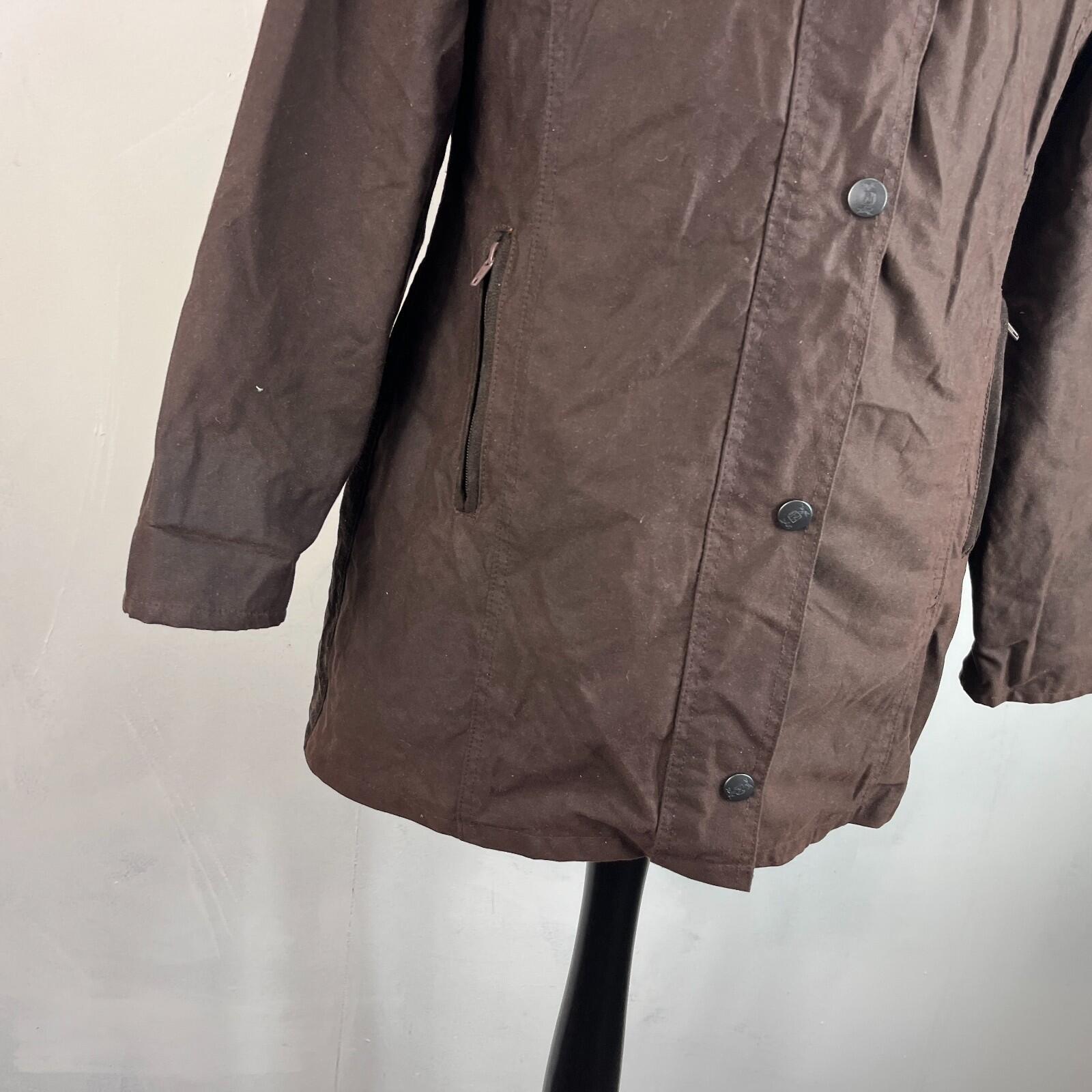 Vintage Hunter Outdoor Wax Jacket Womens 14 Brown Country Coat Made in England