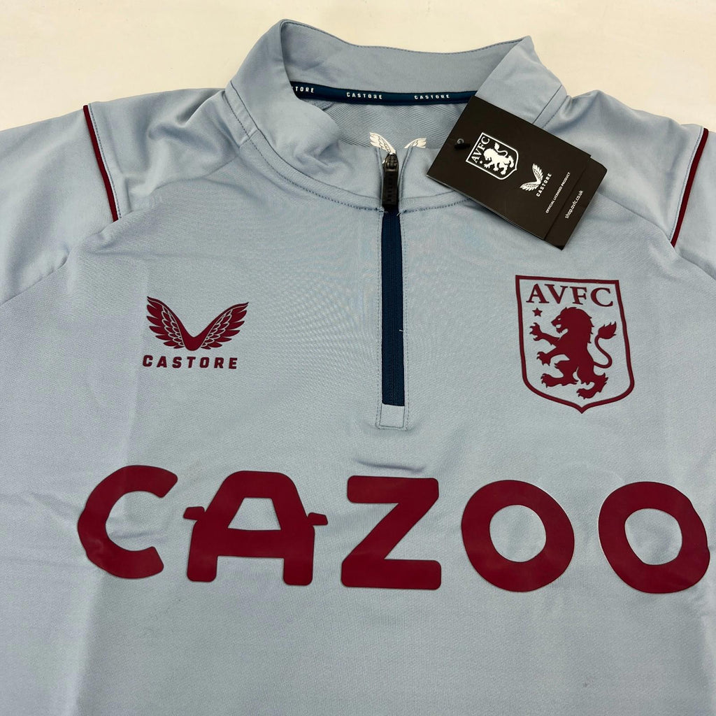 Aston Villa Quarter Zip Player's Mid Layer size Large Long Sleeve BNWT