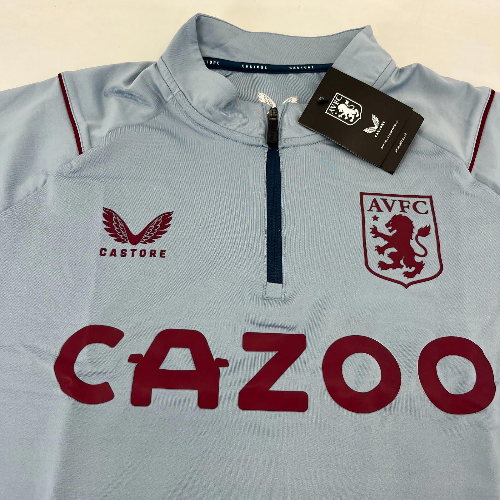 Aston Villa Quarter Zip Player's Mid Layer size Large Long Sleeve BNWT