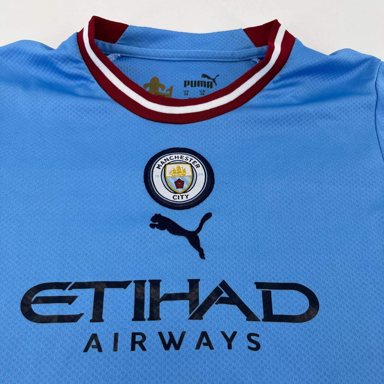 Manchester City 2022-23 Home Shirt Puma size 26 Kids 10-11 Yrs Blue - 1 Sowerby