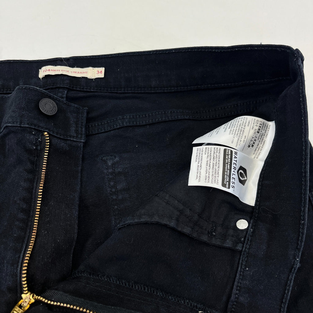 Levi’s 724 High Rise Straight Jeans in Black W34 L32