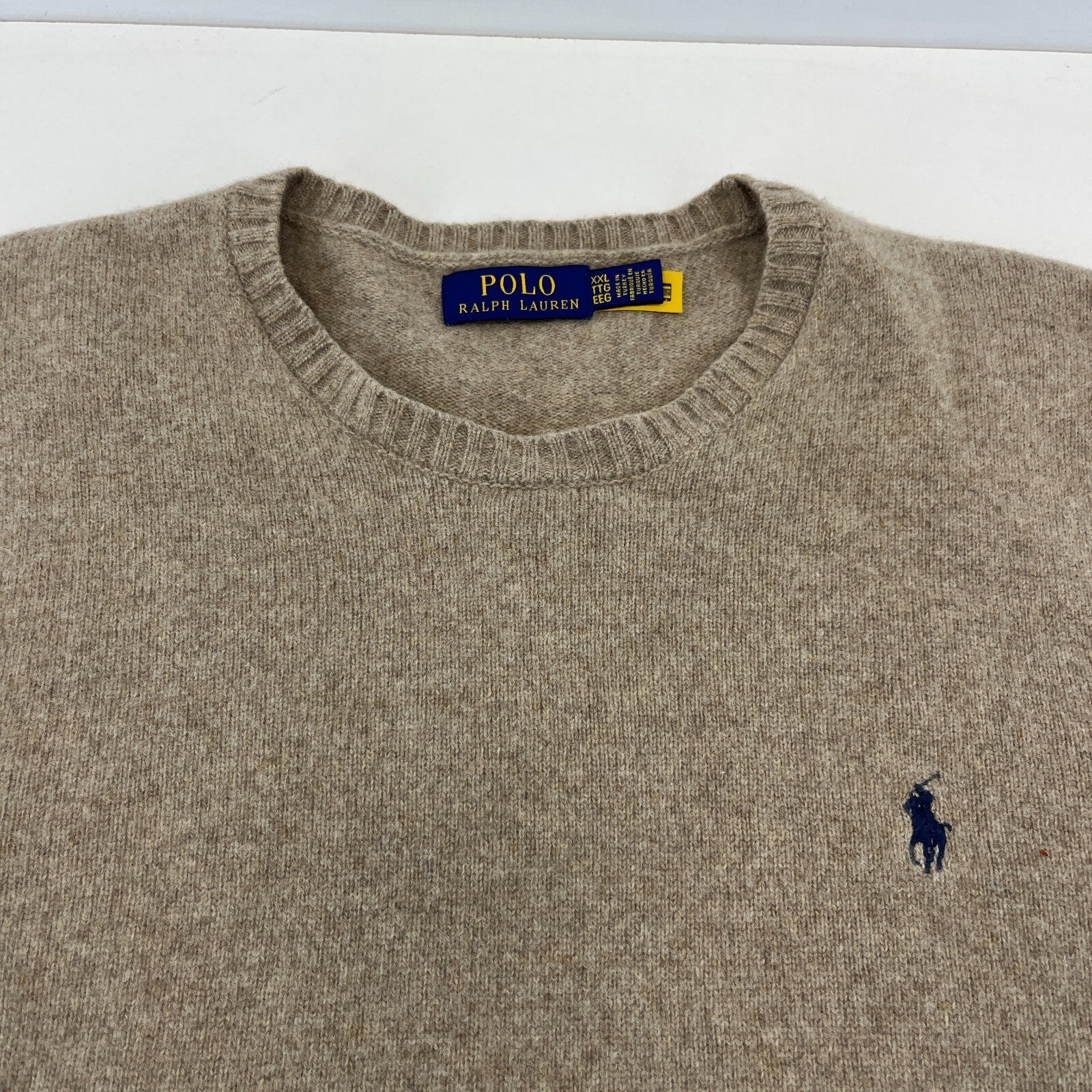 Polo Ralph Lauren Mens Cashmere Blend Jumper size XXL Beige