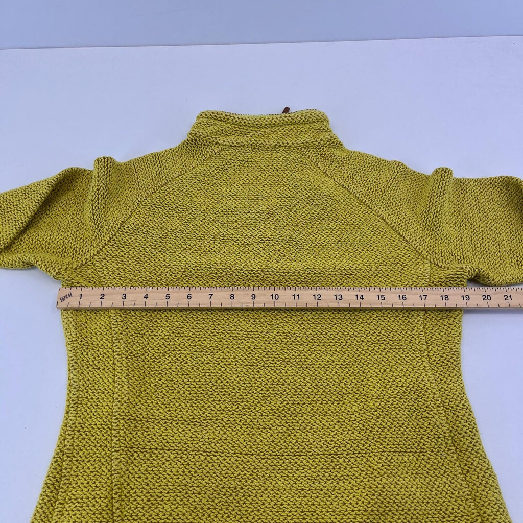 Weird Fish Macaroni 1/4 Zip Knit Pullover Jacket Mustard Yellow UK 10 Textured