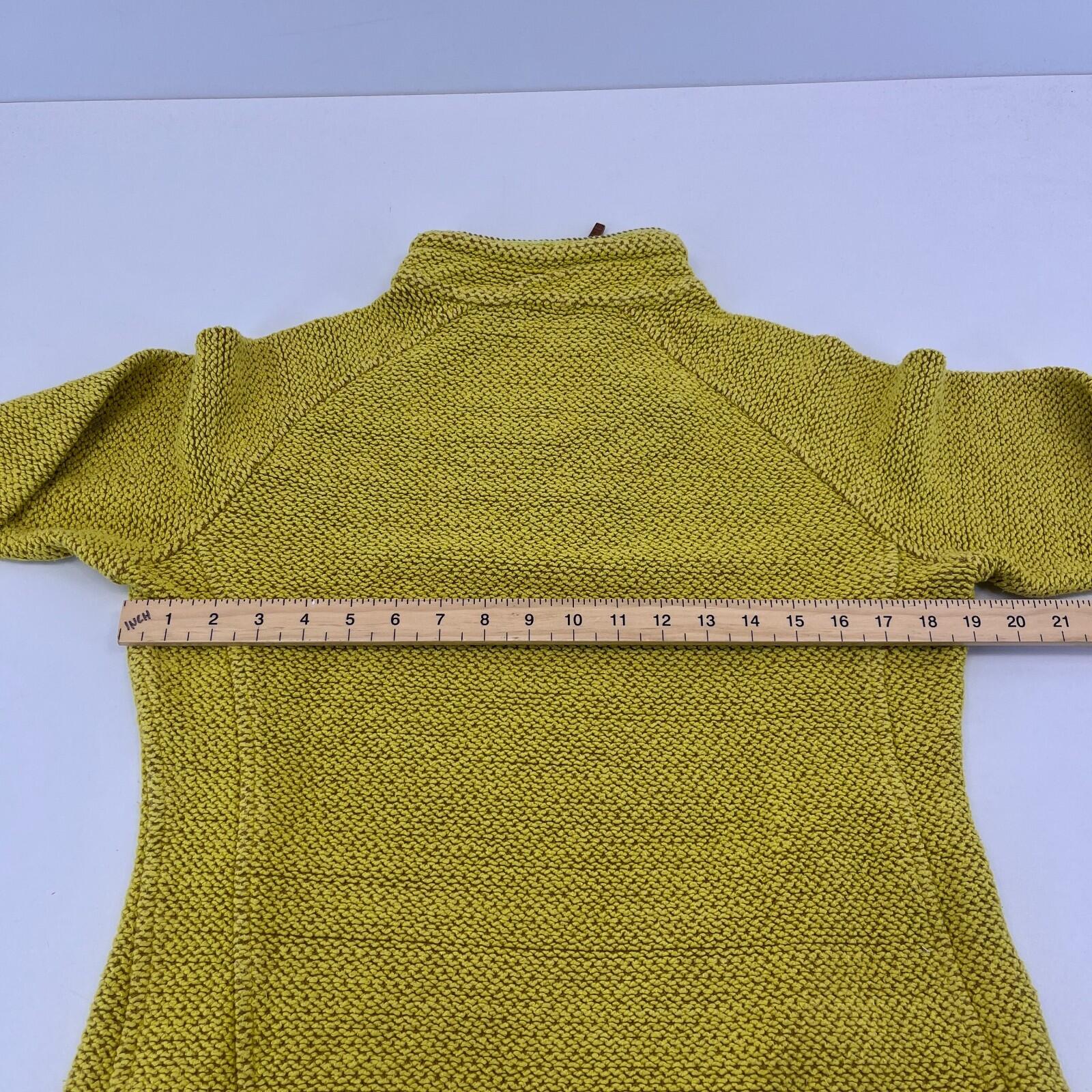 Weird Fish Macaroni 1/4 Zip Knit Pullover Jacket Mustard Yellow UK 10 Textured