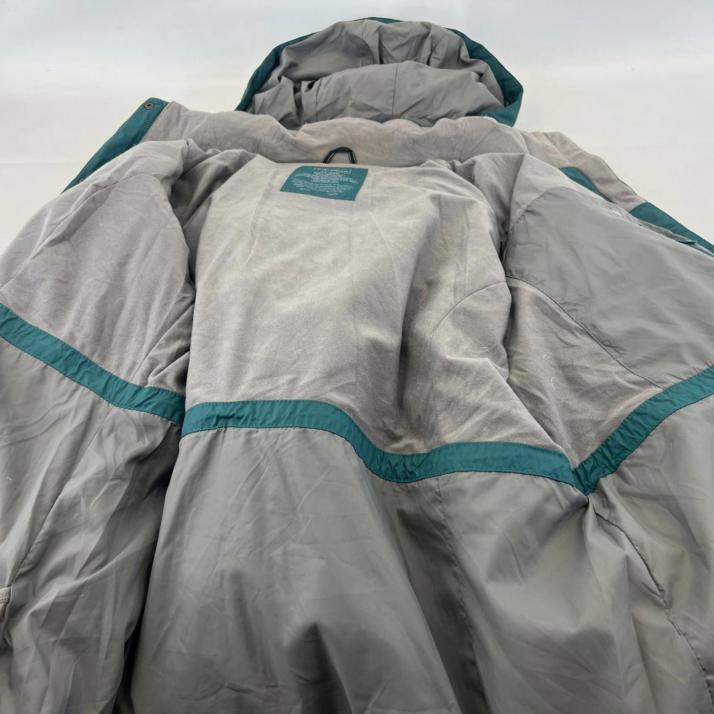 L L Bean Puffer Coat Women's Size 3XL (18) Green Hooded Goose Down Insulated