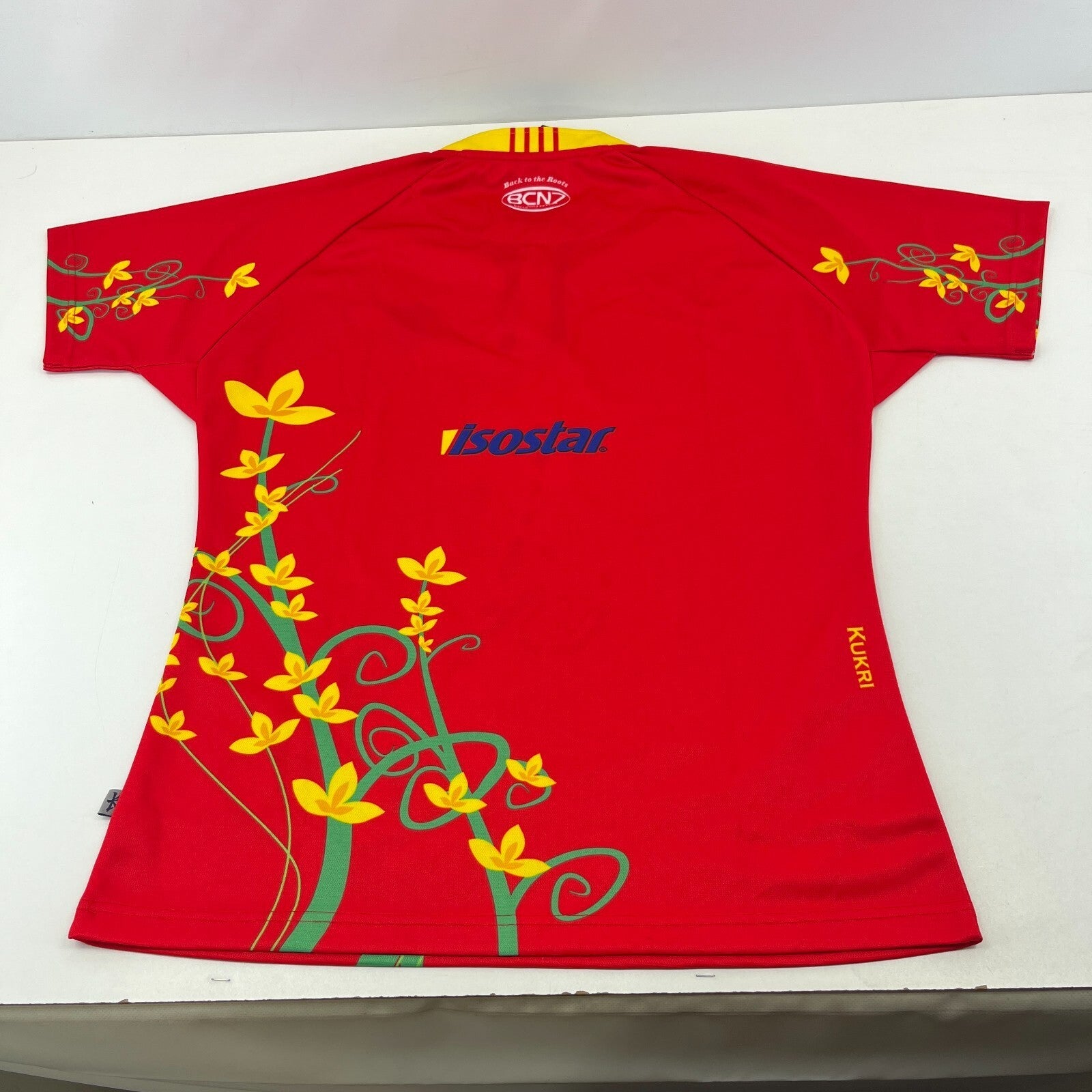 Kukri Enginyers RUFC Short Sleeve Rugby Shirt Red & Yellow Women's size 2XL  New
