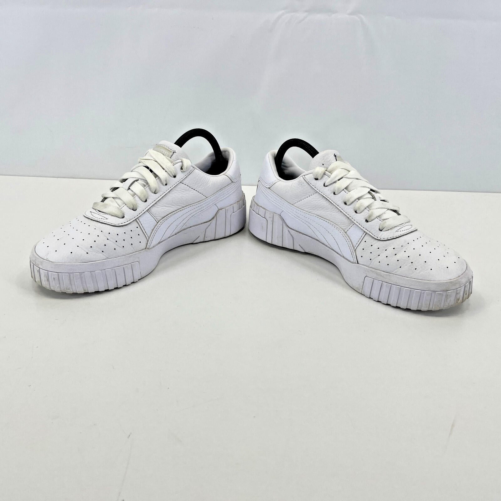 Puma Cali Chunky White Leather Trainers size UK 6  EU 39