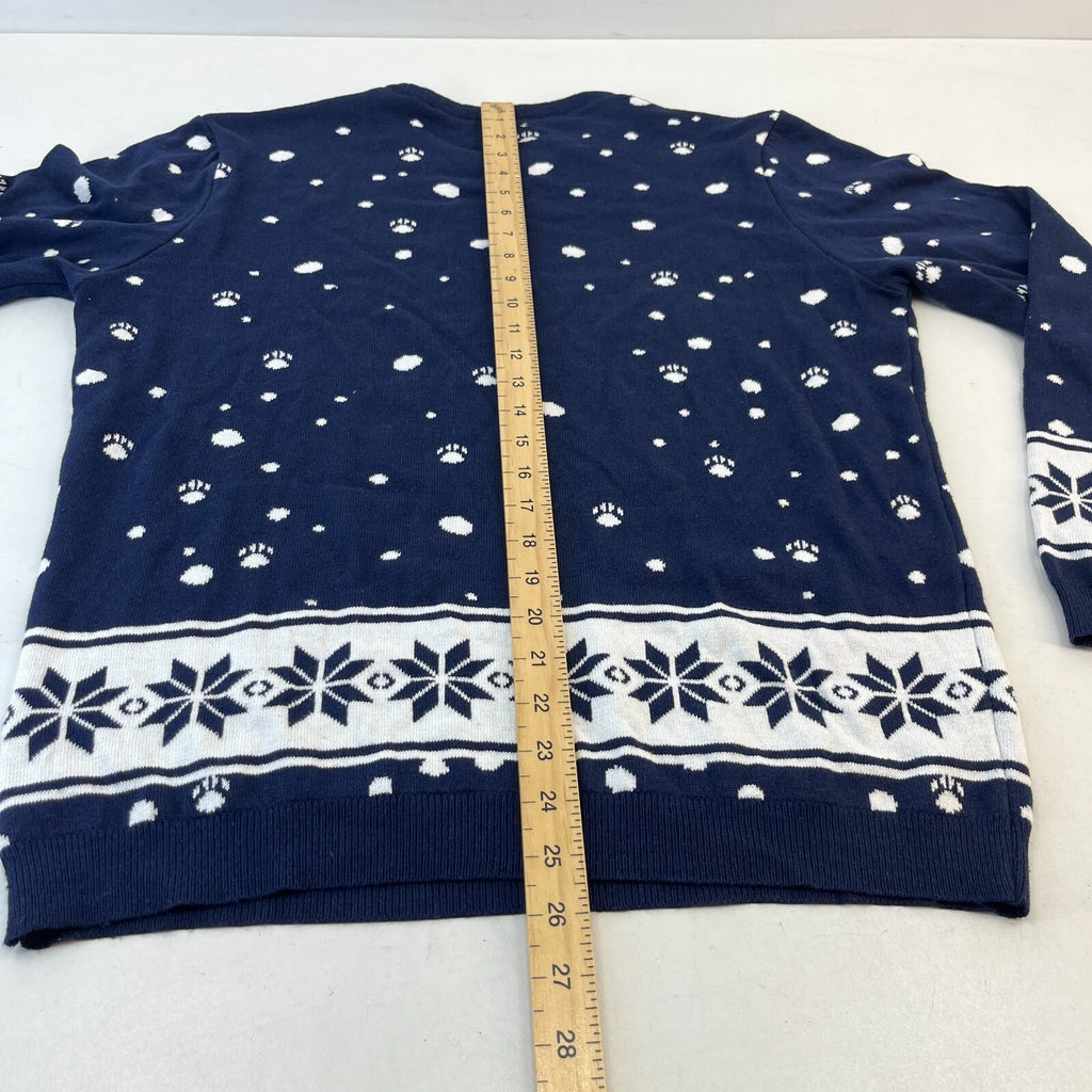Santa Paws Frenchie Christmas Jumper Unisex French Bulldog Pullover size Large