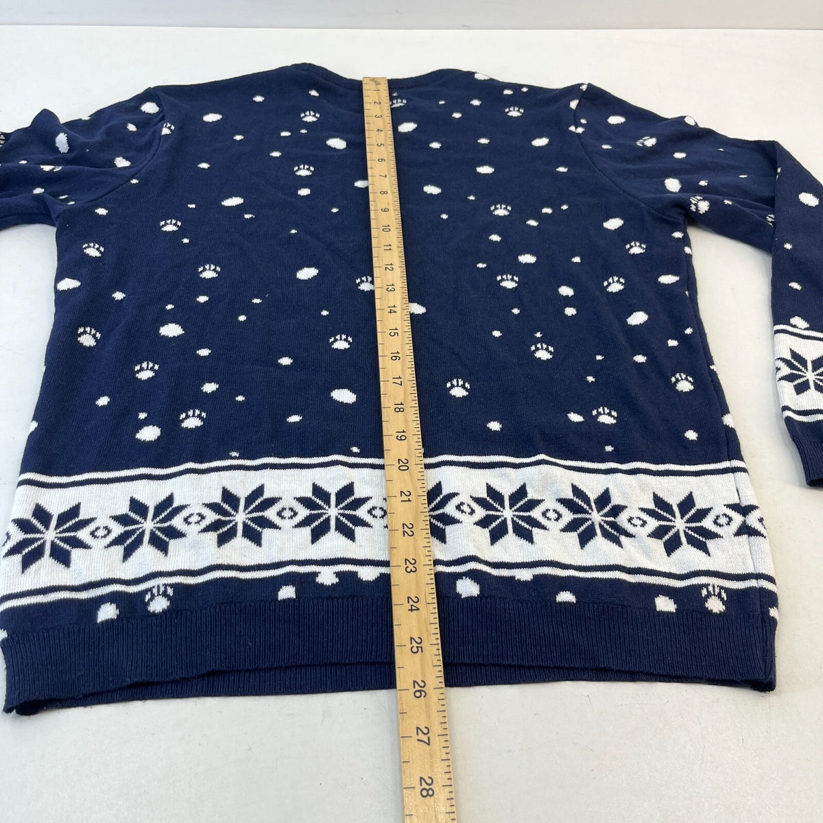 Santa Paws Frenchie Christmas Jumper Unisex French Bulldog Pullover size Large
