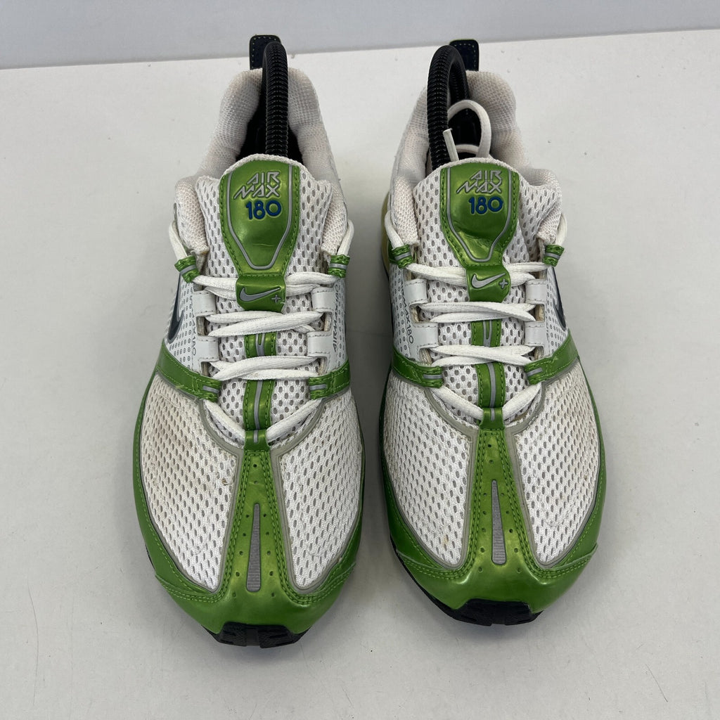 Nike Air Max 180 Trainers Metallic Green & White UK size 5 Running Sneakers