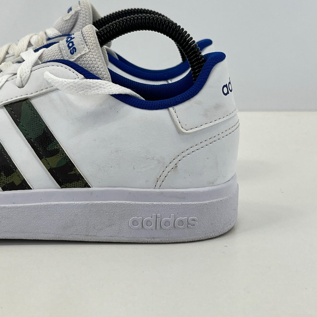 adidas Grand Court 2.0 Shoes Trainers White/Blue/Camo Size UK 5.5 EU 38 2/3