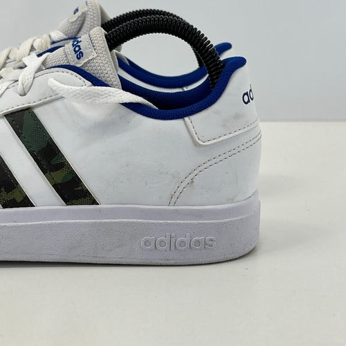 adidas Grand Court 2.0 Shoes Trainers White/Blue/Camo Size UK 5.5 EU 38 2/3