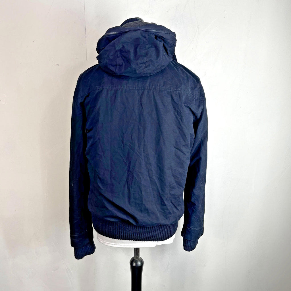 Superdry Microfibre  Windbomber Windbreaker Bomber Jacket size XL Navy Blue