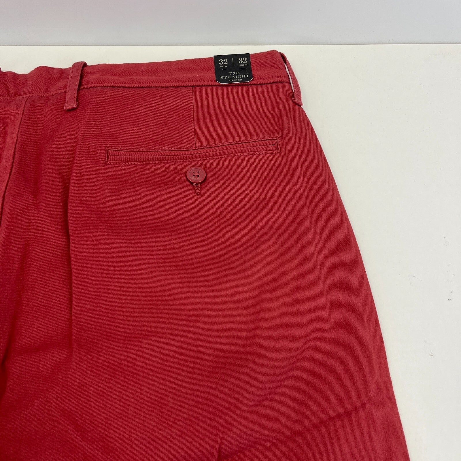 J Crew 770 Straight Stretch Chino Trousers Dark Pastel Pink Golf W32" L32" - New