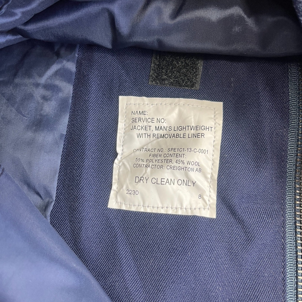 USAF Air Force Dress Bomber Jacket size 44L Navy Blue