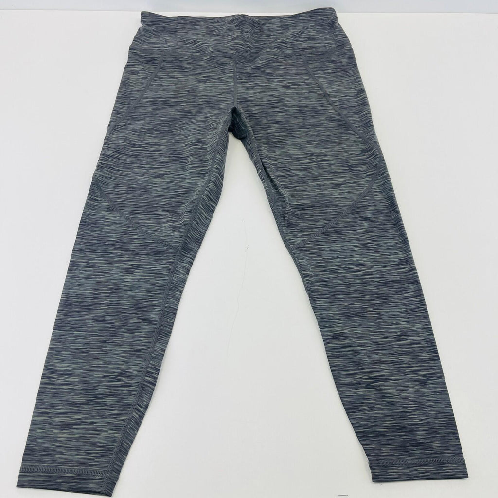 Sweaty Betty Power 7/8 Length Leggings UK L Grey/Green Micro Camo Print Gym Run