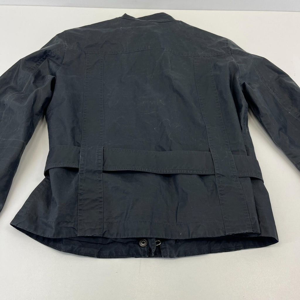 Belstaff Six Days Women's Jacket EU size 46 Black Made in Italy Waxed Motorcycle