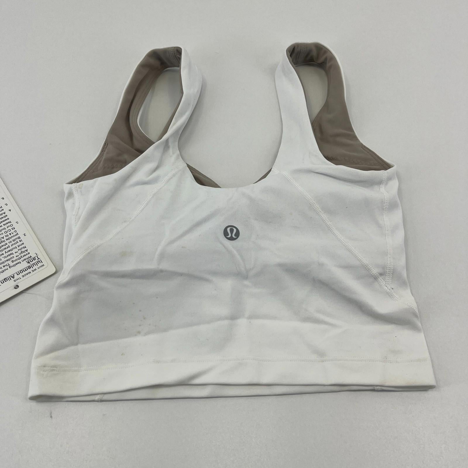 Lululemon Align Tank Top in White Ladies size UK 4 US 0 - See Details